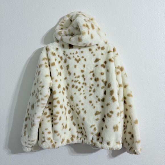 Nine West Snow Leopard Faux Fur Hooded Softest Jacket, feels Super Luxurious 🐆 - Picture 10 of 13